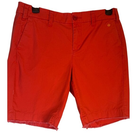 G1 Goods Size 4 Vintage Orange/Red Cotton Frayed Hem Shorts Womens - Picture 1 of 10